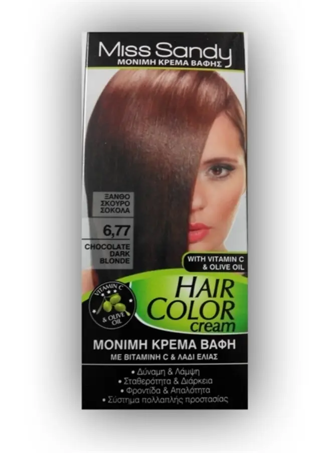 Miss Sandy Hair Color Cream 6/77 Ξανθό Σκούρο Σοκολατί 60ml