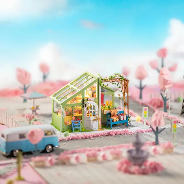 Rolife DIY Miniature House / Κατασκευή 3D Μινιατούρας με Φωτισμό: Spring Encounter Flowers 3