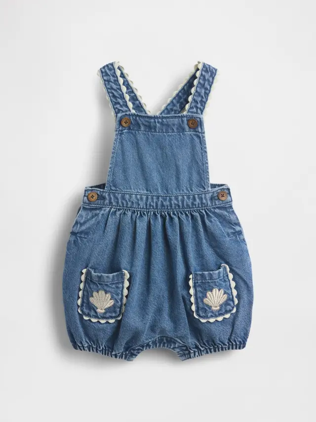 Βρεφική Τζιν Bubble Σαλοπέτα με Τσέπες Medium wash