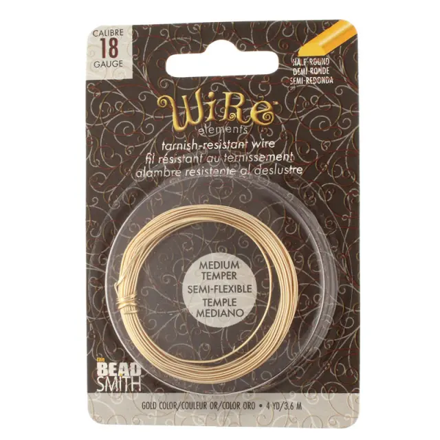 Σύρμα Ημικυκλικό Gold Color 1mm - 3.65m