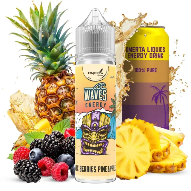 Mix Berries Pineapple 15ml (60ml) - Waves Energy by Omerta