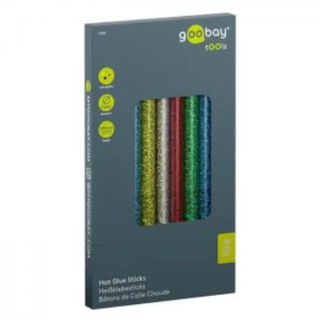 Σετ 10 ράβδων σιλικόνης 11mm με glitter σε 5 διαφορετικά χρώματα. 2