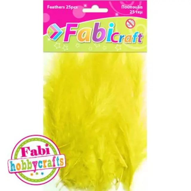 Πούπουλα Fabi 10gr 25τεμ Κίτρινο