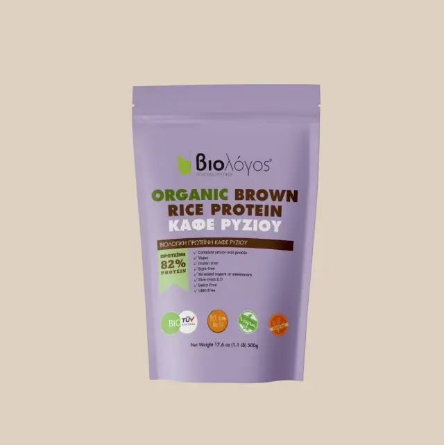 Βιολόγος Organic Brown Rice Protein 82% Βιολογική Χωρίς Γλουτένη & Λακτόζη 500gr