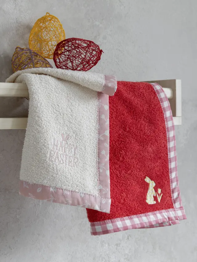 Nima Home Πετσέτα Κουζίνας 40x40 - Happy Easter Μπεζ 2