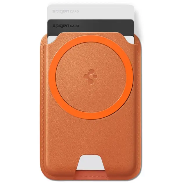 SPIGEN VALENTINUS MAGFIT+ MAGSAFE UNIVERSAL MAGNETIC CARD HOLDER METALLIC ORANGE 3