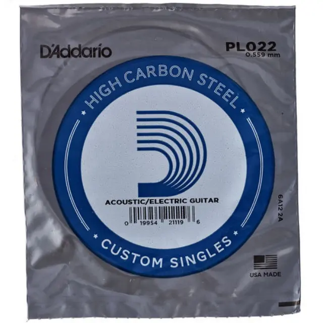 D'Addario PL022 Plain Steel Χορδή Ακουστικής/ Ηλεκτρικής Κιθάρας