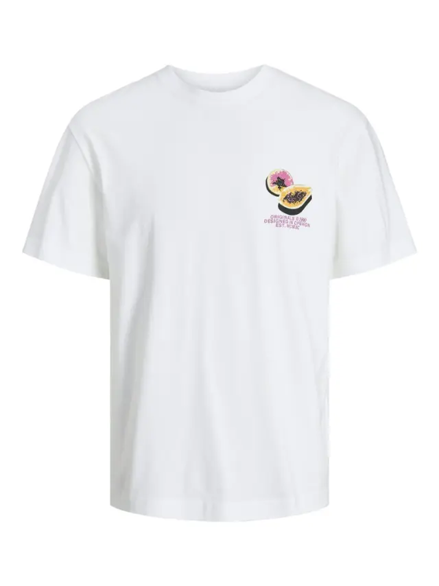 JORTAMPA BACK TEE SS CREW NECK SN bright white