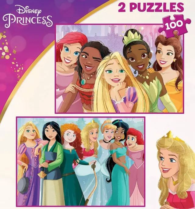 Educa Puzzle 2x100 Disney Princess (19298) 2