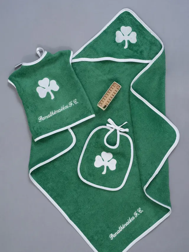Σετ Λουτρου Βρεφικο Official Team Licenced PANATHINAIKOS BABY BLOCK Σετ λουτρού βρεφικό 2