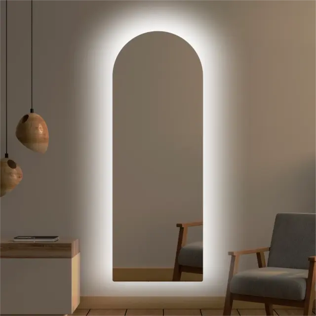 Stewehome Καθρέφτης Σώματος Οβάλ LED 130x47 cm