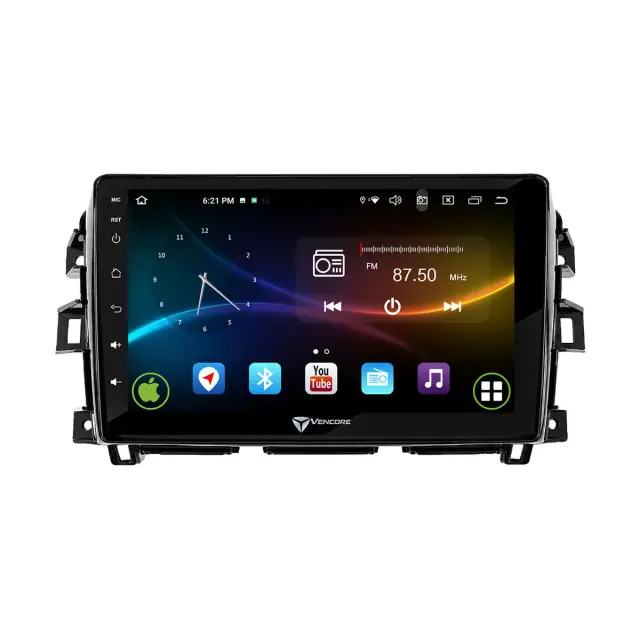 VenCore Οθόνη Multimedia Android 15 10.1" 9109A MTK6762 Octa-Core 2GB/32GB IPS με Πρόσοψη, CarPlay, Android Auto και Υποστήριξη Κάμερας Οπισθοπορείας AHD για Nissan Navara 2016-2022 – Μαύρη (3236-10008-0265B) 2