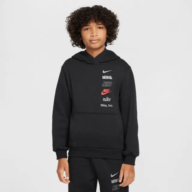 Nike Sportswear Club Fleece ΠΑΙΔΙΚΗ ΜΠΛΟΥΖΑ (HQ0970-010) - Μαύρο - M 10-12 ετών