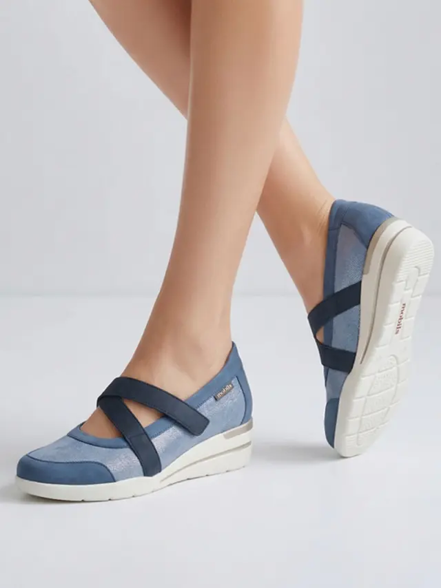 Mephisto Μπαρέτες Γυναικείο δέρμα Μπλέ MEP/CINTIA DENIM 2