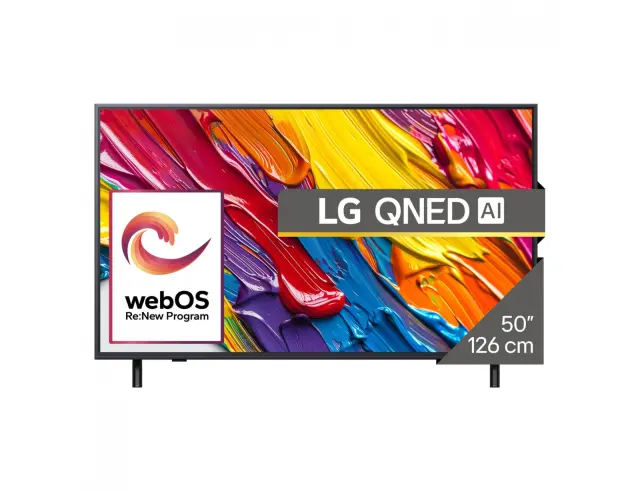 Smart TV 50'' LG 50QNED82A3B - Ανάλυση 4K UHD QNED - AI - HDR10/HLG- Δέκτες DVB-T2/T, DVB-C, DVB-S2/S - 3x HDMI, 1x USB, Wi-Fi, Bluetooth - Black 50QNED82A3B 2
