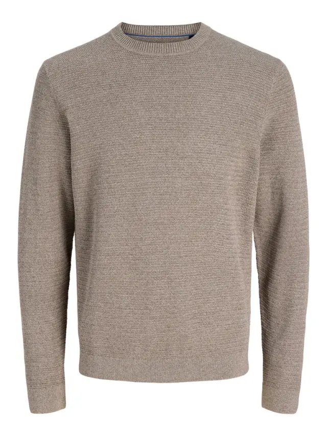 JPRBLURILEY KNIT CREW NECK LS SN - Morel