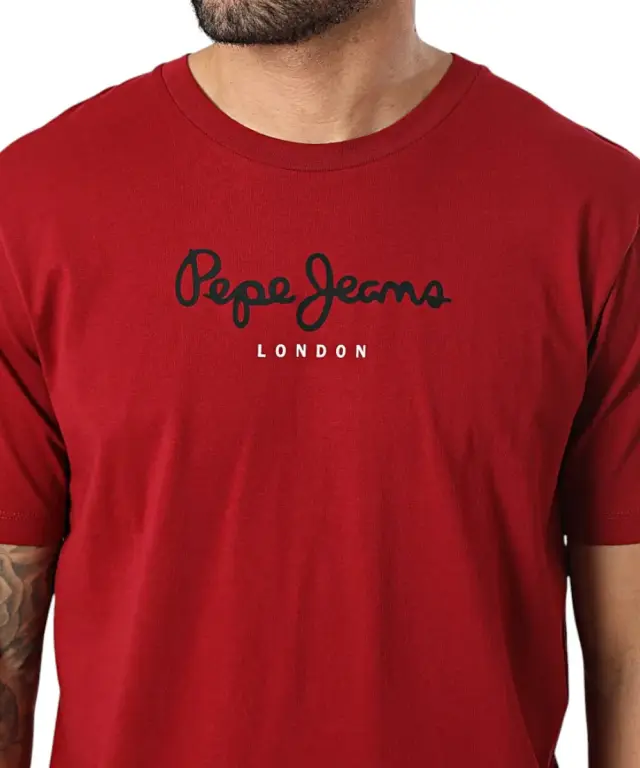 Pepe Jeans - Ανδρικό T-shirt Eggo N PM5010178-287 Μπορντό 2