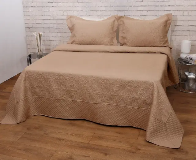 Σετ Κουβερλί 220Χ240 Υπέρδιπλο Anna Riska Olivia Beige