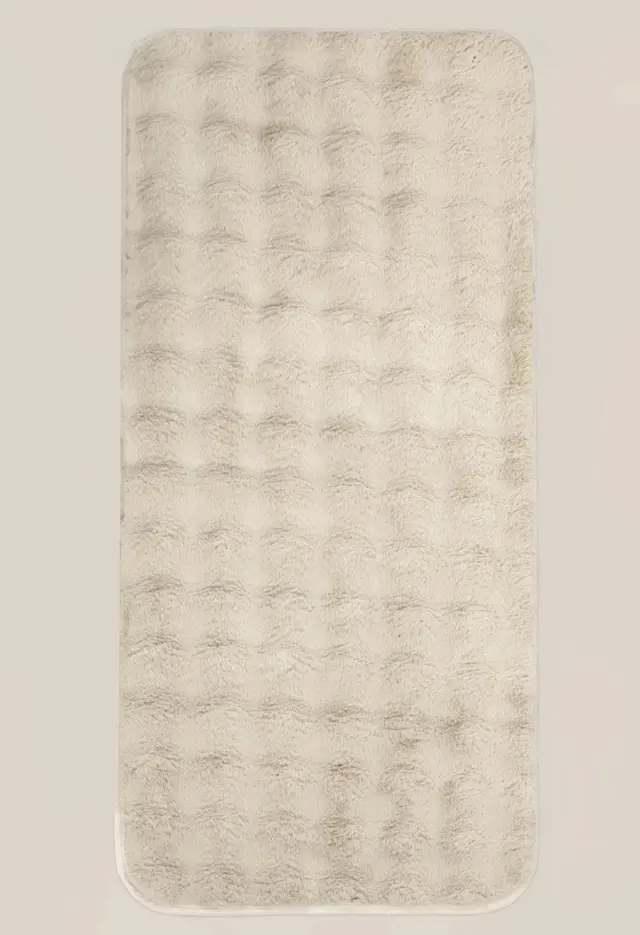 Χαλί αντιολισθητικό 60x140 Kora Light Beige Γούνινο nima