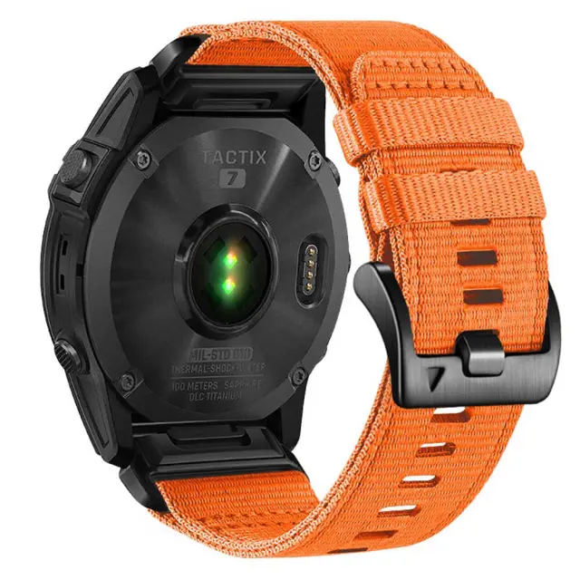 Techsuit - Watchband QuickFit 26mm (W070) - Garmin Fenix 5X/5X Plus/6X/6X Pro/7X/8/8 Pro/9/9 Pro (51mm) - Orange Blossom 2
