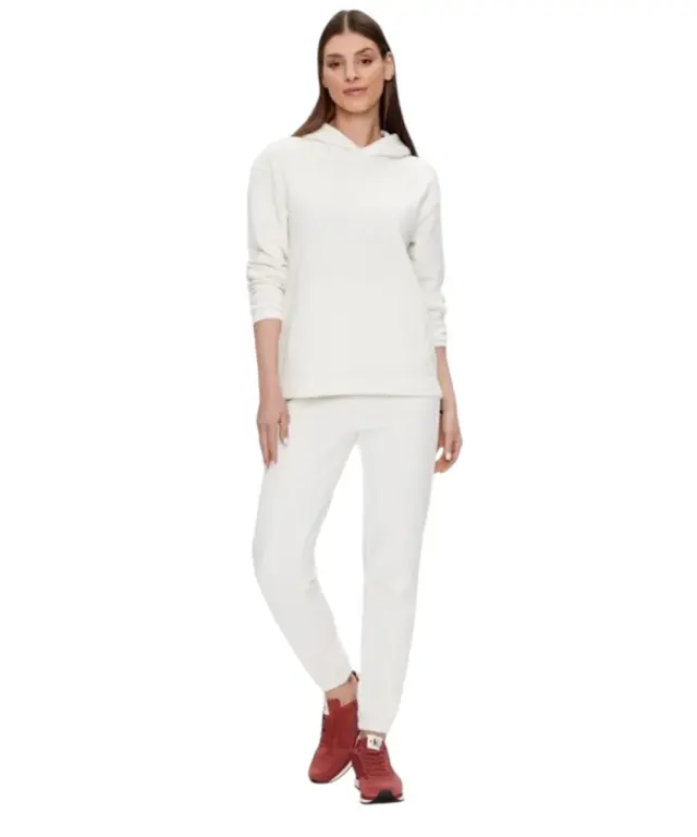 Calvin Klein - Γυναικείο Φούτερ Cotton Terry Logo Hoodie 00GWS3W300-YBI Λευκό 2