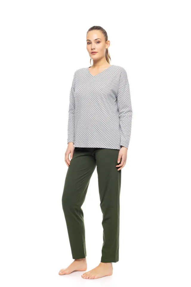 W1763 - Type - PYJAMA MODERN FLOWER GREEN
