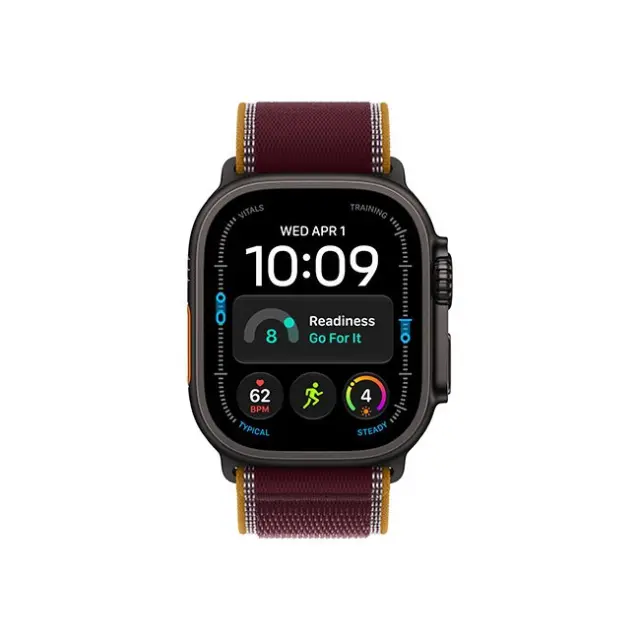Apple Watch Ultra 4 GPS & Cellular 49mm Black with Burgundy Trail Loop S/M (MJC34QP/A)