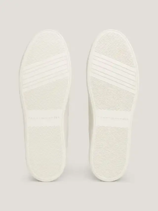 Tommy Hilfiger - Γυναικεία Δερμάτινα Sneakers Platform Court Nubuck FW0FW07912-YBL Εκρού - 39 3