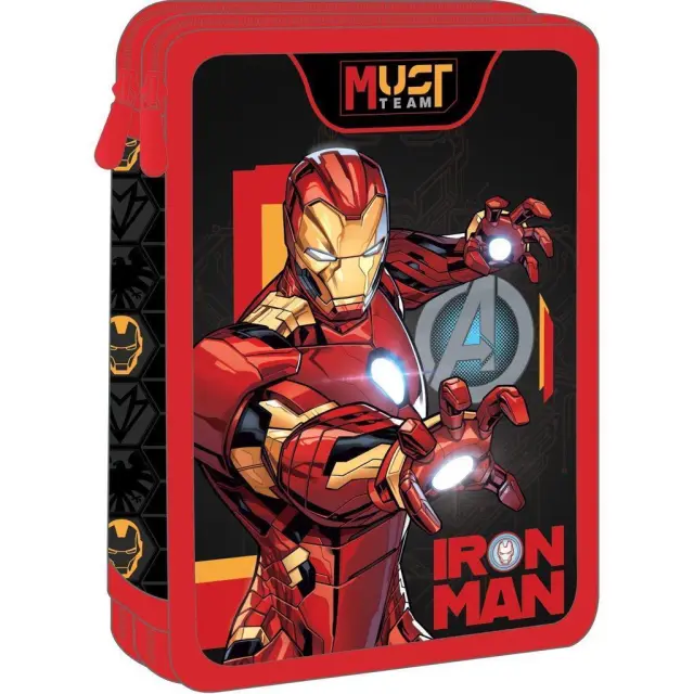 Κασετίνα Διπλή Γεμάτη Must Team 15X5X21 Iron Man/ 0506308 (Must)