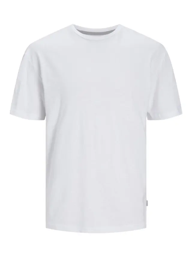 JPRCC SOFT LINEN BLEND SS TEE bright white