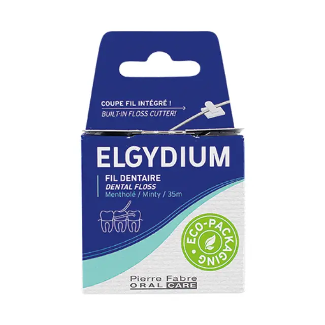 Elgydium Eco Friendly Οδοντικό Νήμα Λεπτό Κηρωμένο, Φιλικό προς το Περιβάλλον 35m