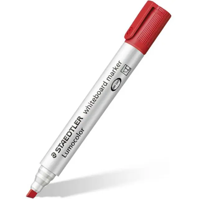 Staedtler Lumocolor Μαρκαδόρος Ασπροπίνακα Μύτη Πλακέ - Κόκκινο