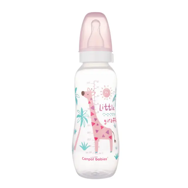 Στενό Μπουκάλι 330ml +12m PP Africa Canpol Pink 59/205