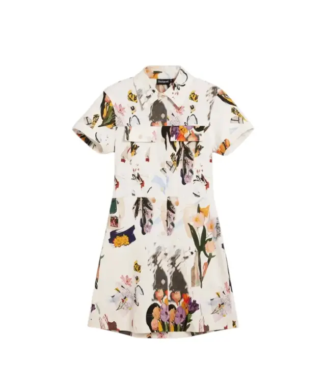 Desigual - Γυναικείο Φόρεμα Fini 26SWVW48-1008 Λευκό - XS