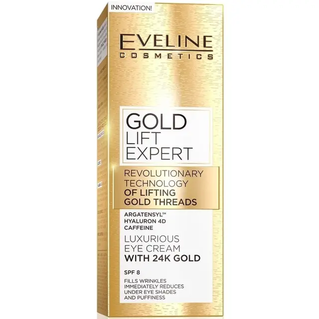 Eveline Κρέμα Ματιών Gold Lift Expert SPF8 15ml