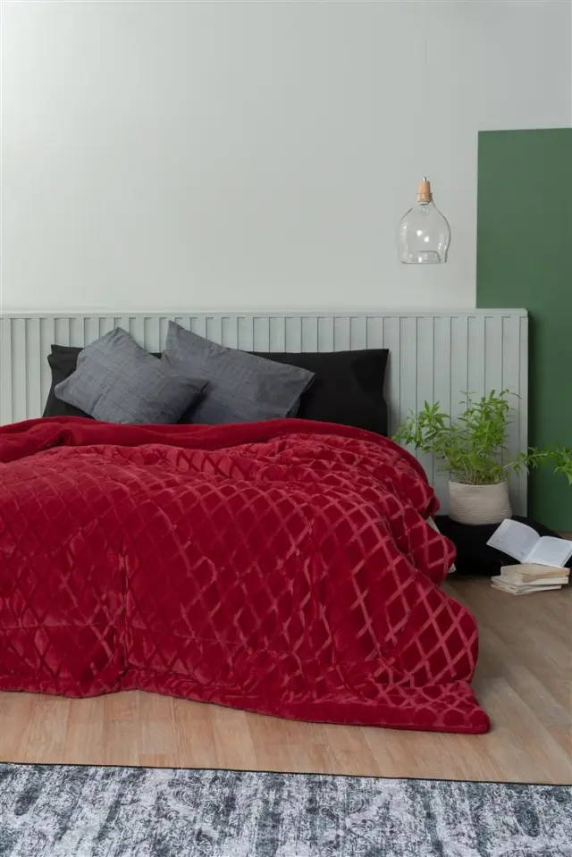 Κουβερτοπαπλωμα King Size Nadine Collection 240x260 NADINE RED Palamaiki RED KING 240x260