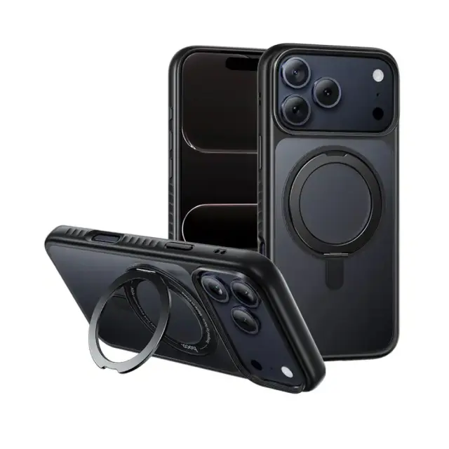 Θήκη Hoco Premium Rotating Magsafe για Apple iPhone 17 Pro iPhone 18 Pro με Ενσωματωμένο Stand Μαύρη