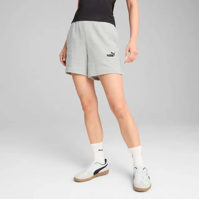 Puma Women's Essentials Small No1 5inch High-Waist Shorts Γκρι 682440-04 (Puma) - Medium