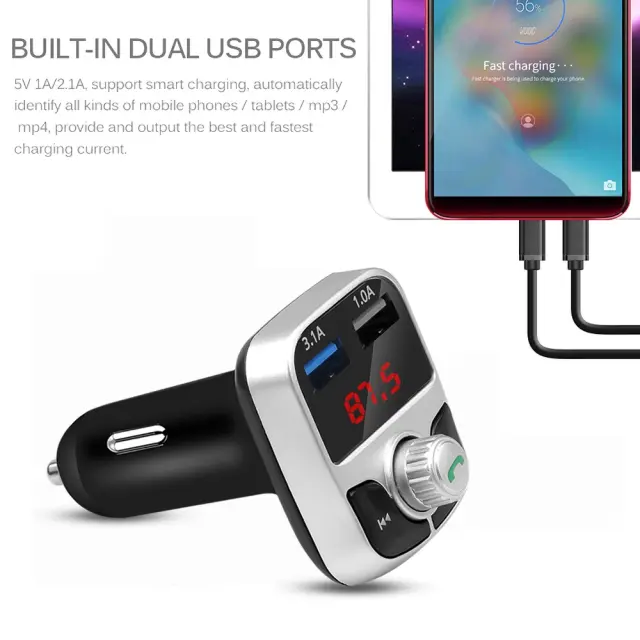 FM Bluetooth MP3 Player Transmitter G17 για κινητό τηλέφωνο 2