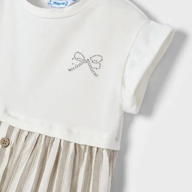 Baby 6 μηνών έως 4 ετών Φόρεμα συνδυασμένο γκρι ανοιχτό 3