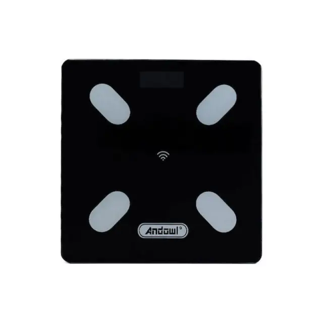 Andowl Q-D001 Smart Ζυγαριά με Λιπομετρητή σε Μαύρο χρώμα - Body scale z774121 2