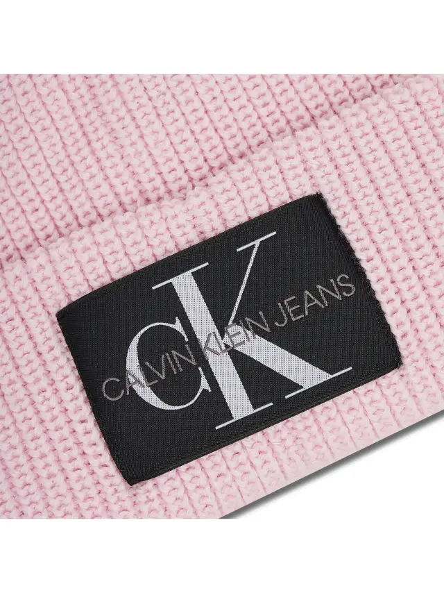 Calvin Klein Γυναικείος Σκούφος Monogram Beanie Wool Ροζ 3