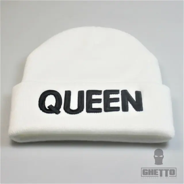 Ghetto Queen Winter Hat White