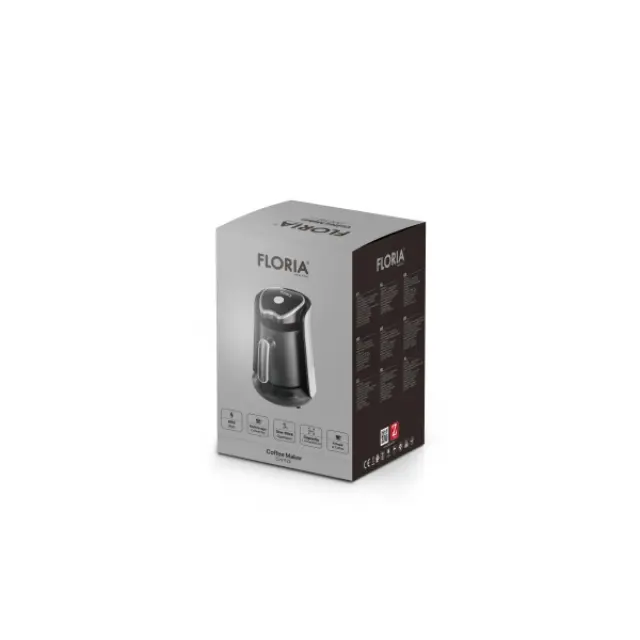 Μηχανή Ελληνικού & Τούρκικου Καφέ Floria 500ml 600W με Προστασία Υπερχείλισης 2