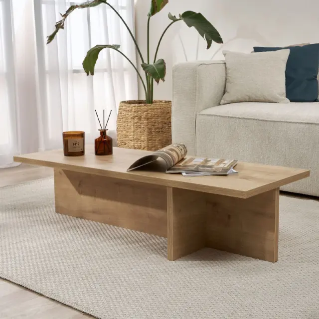 Τραπεζάκι σαλονιού Harbor Megapap χρώμα sapphire oak 120x45x30εκ.