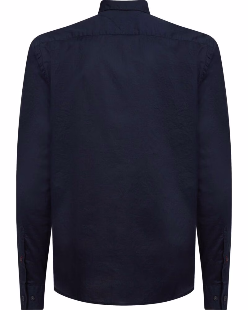 Tommy Hilfiger Aνδρικό Σκούρο Μπλέ Ποπλίνα πουκάμισο FLEX POPLIN Μπλε Σκούρο - L 3