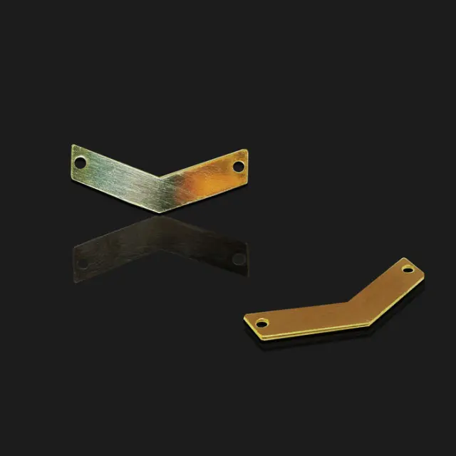 Διακοσμητικό 18K Forever Gold Chevron 2 Hole 9x25mm - 1τεμ