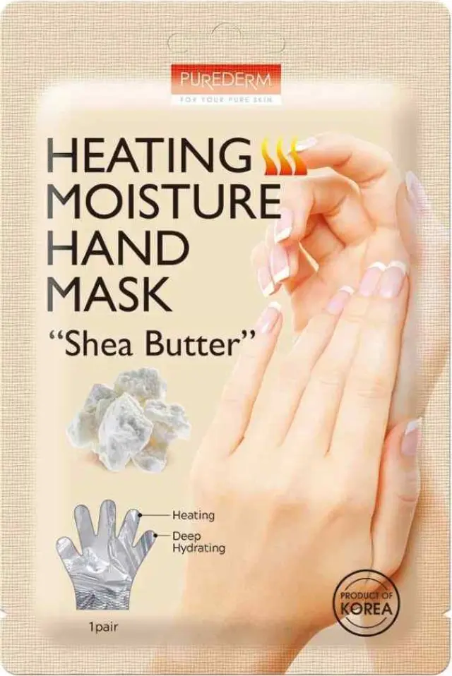 Purederm Heating Moisture Hand Mask Shea Butter Θερμαντική Μάσκα Χεριών Για Ενυδάτωση 1 Ζεύγος