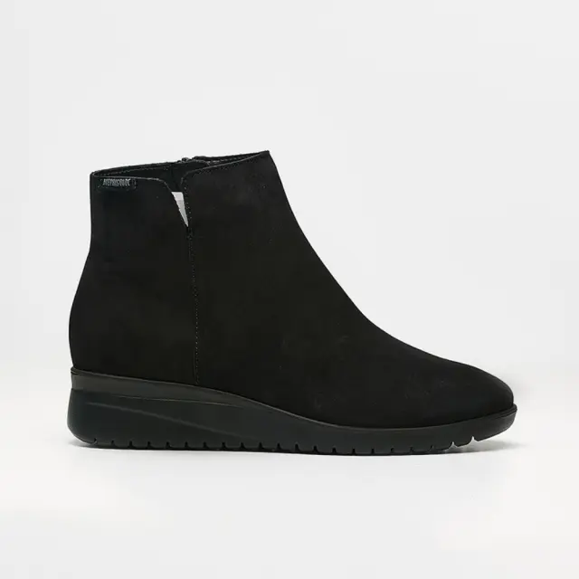 Mephisto Μποτάκια Γυναικείο δέρμα Nubuck Μαύρο MEP/IDORA BLACK