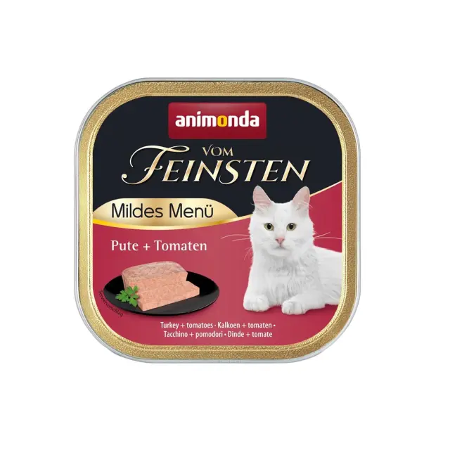 ANIMONDA Vom Feinsten Adult Mildes Men&uuml; Turkey with tomatoes - wet cat food - 100g